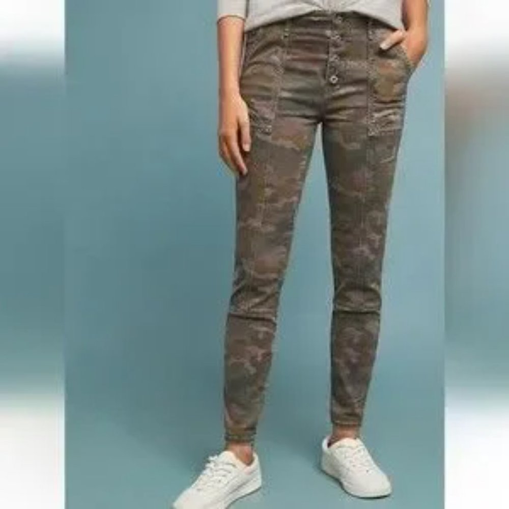 ANTHROPOLOGIE Jefferson Camo Slim Utility Pants Size 28